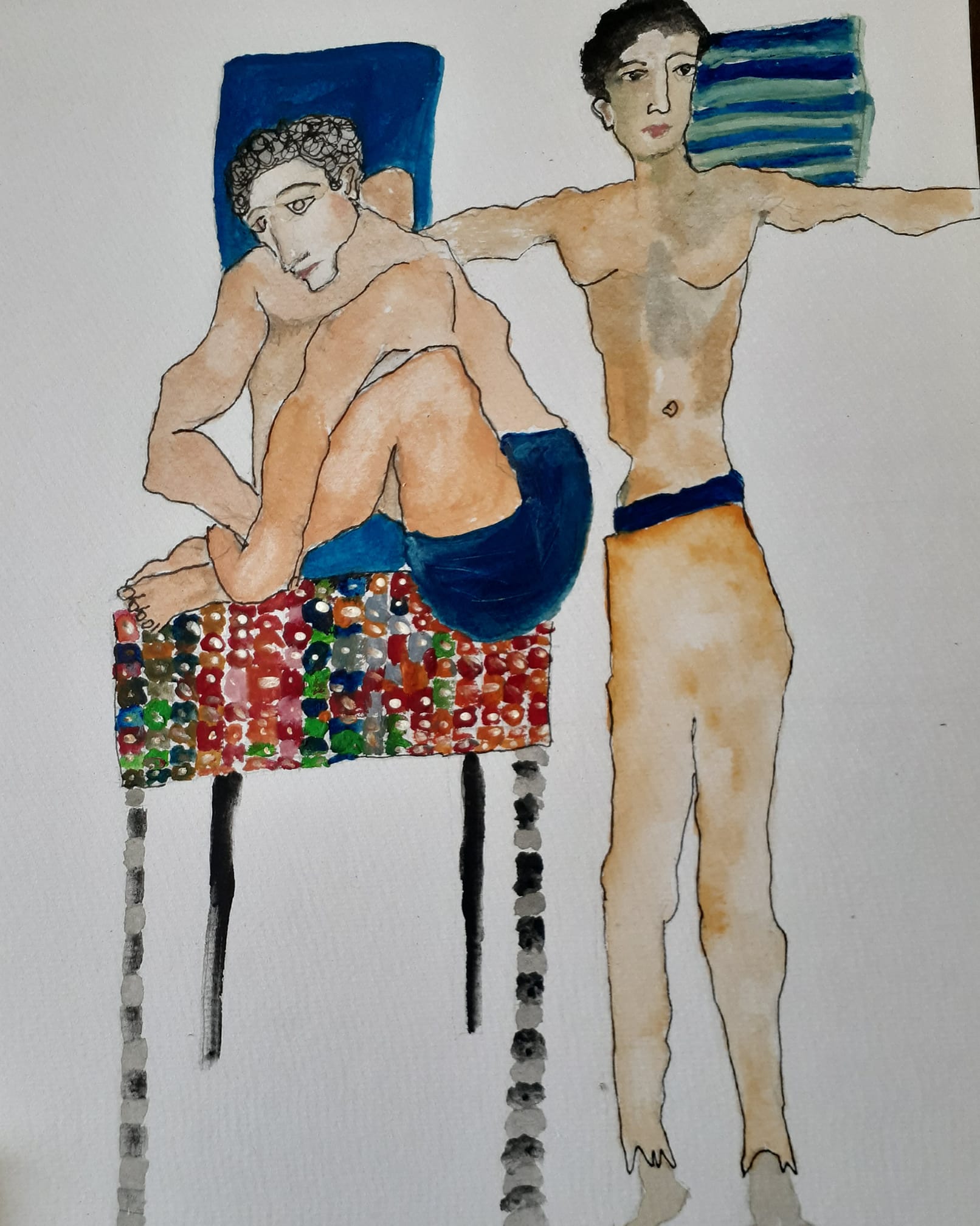 2021, Acrylic on Paper, 30x45 cm